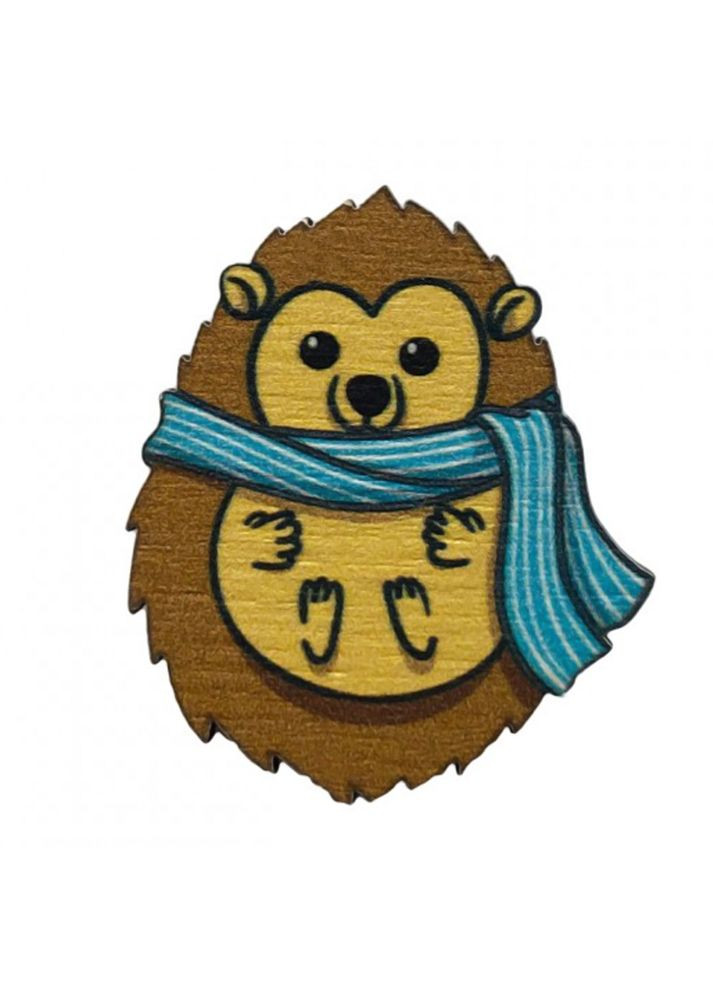 Значок з дерева "їжачок в шарфі" Cozy-Up (291162165)