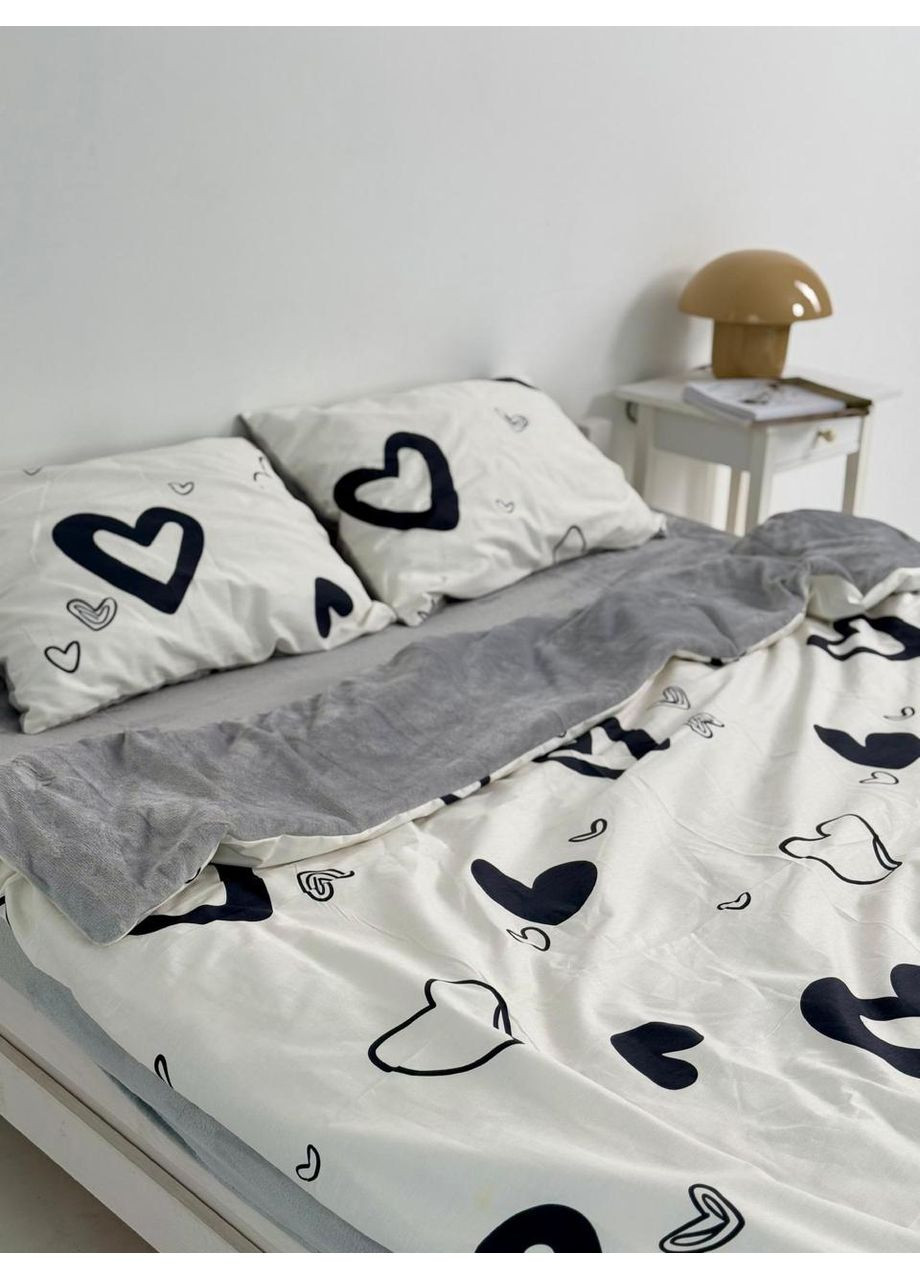 Постільна білизна Сонет, сатин з плюшем Полуторний розмір, наволочки 70/70 No Brand (364220267)