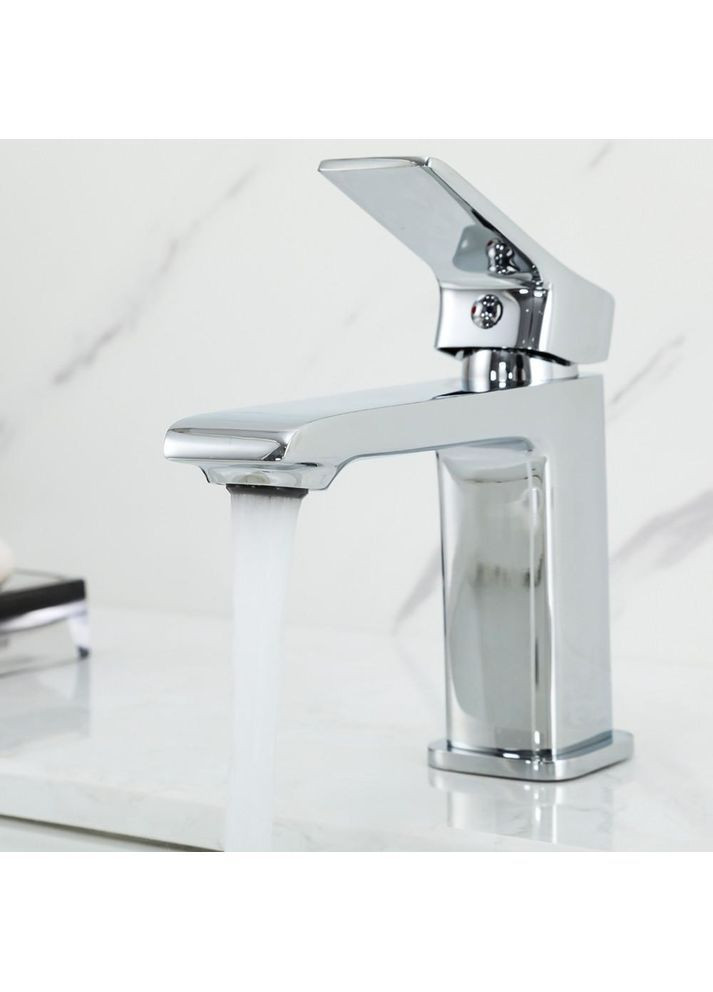 Змішувач для умивальника F1084, литий вилив, хром Frap (373267079)