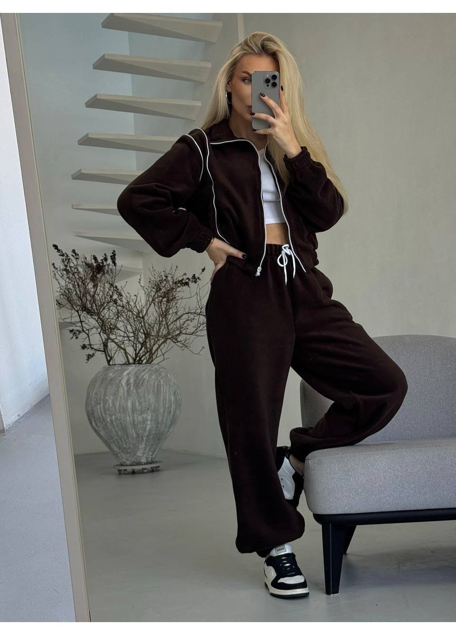 Женский спортивный костюм с укороченной кофтой No Brand (372046487)