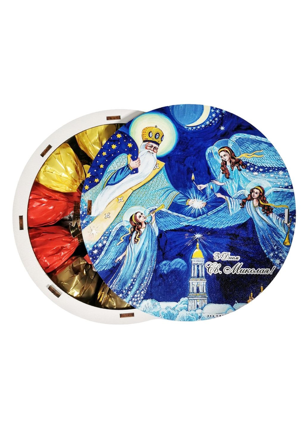 Подарок №32/7 "Ночные чудеса" 515г (15х15х7 см, в деревянной коробке) Унікальна цукерка (372656462)