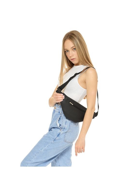 Сумка женская на пояс бананка Soho BSH черная Sambag (322870498)