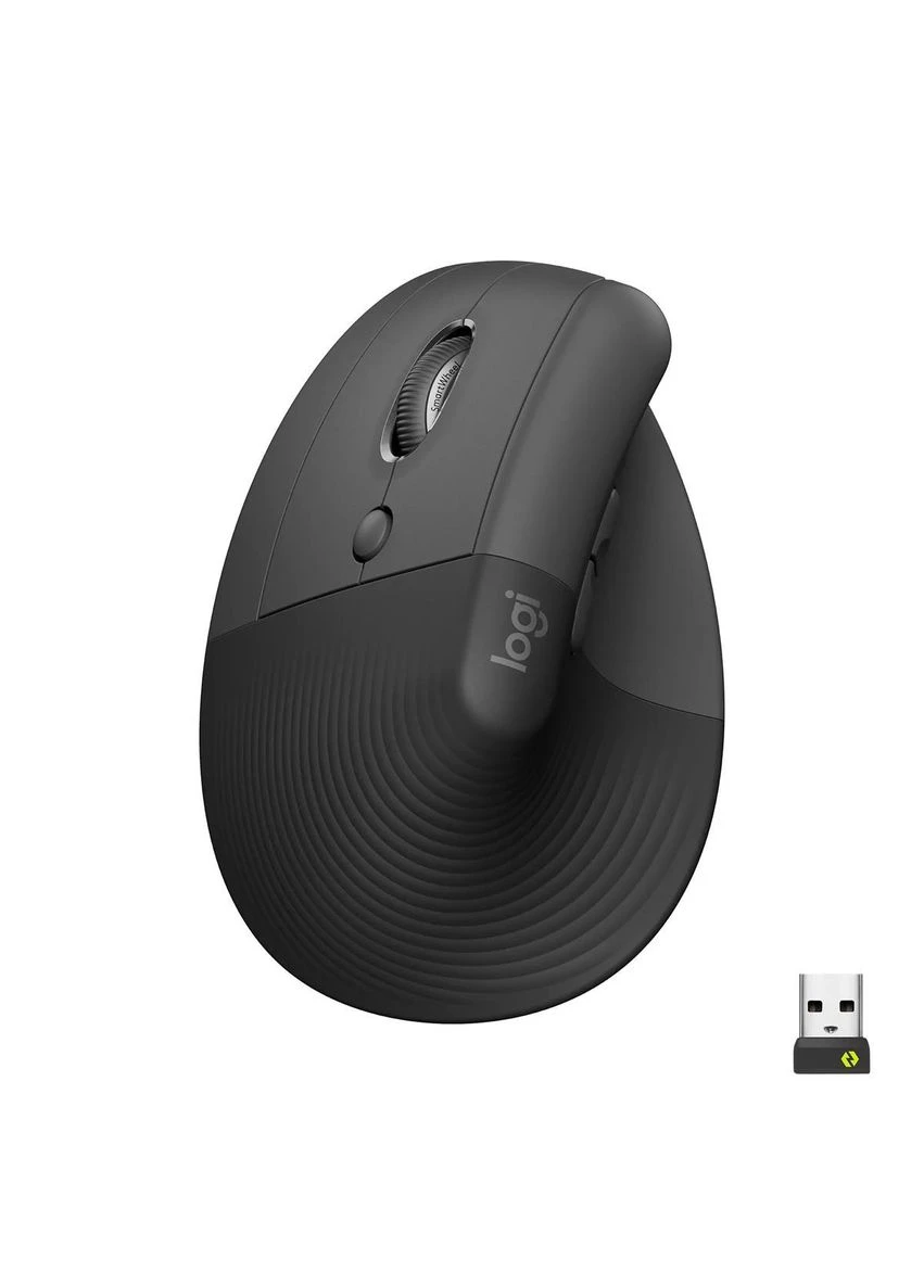 Мышь беспроводная Lift Vertical Ergonomic Graphite (910-006474), для левой руки, 6 кнопок Logitech (342400417)