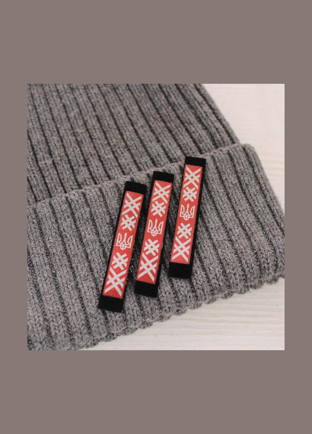 Нашивка "Герб вышиванка" красного цвета (7272) No Brand (335811340)