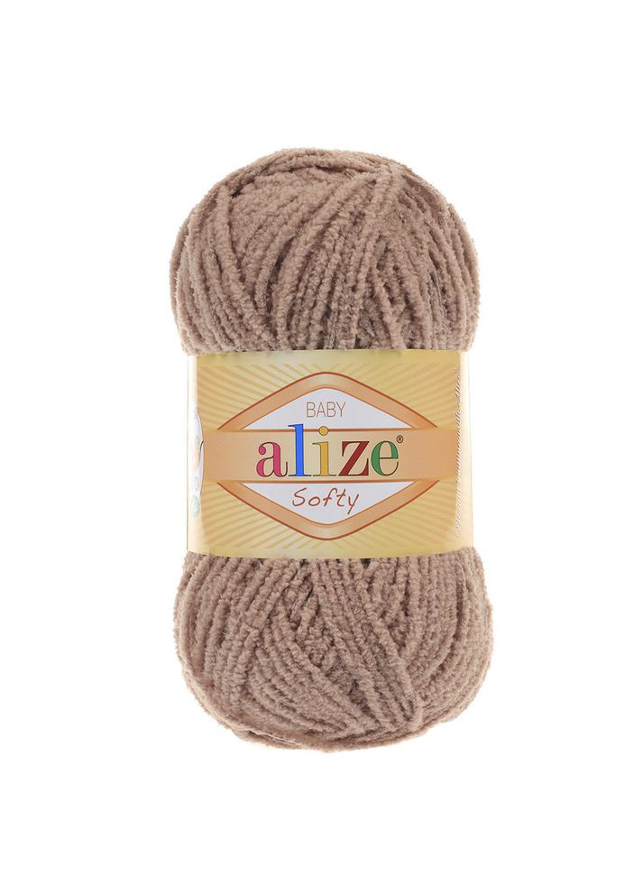 Пряжа Softy, плюшевая, №617 бежевая, 50 гр Alize (340482570)