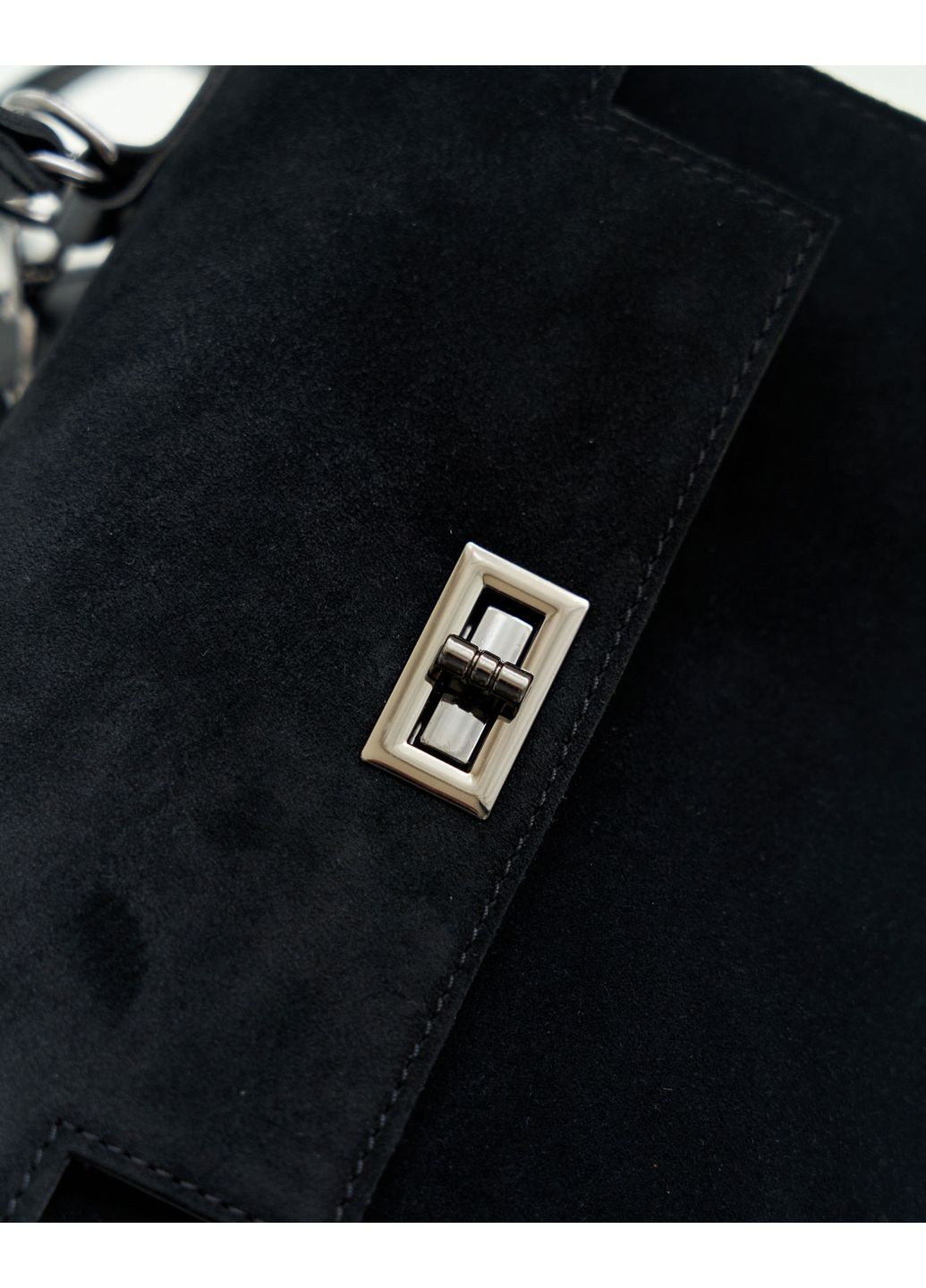 Сумка Габріель чорна з натуральною замшею для жінок молодіжна сумка на блискавці ProDobro (367266807)