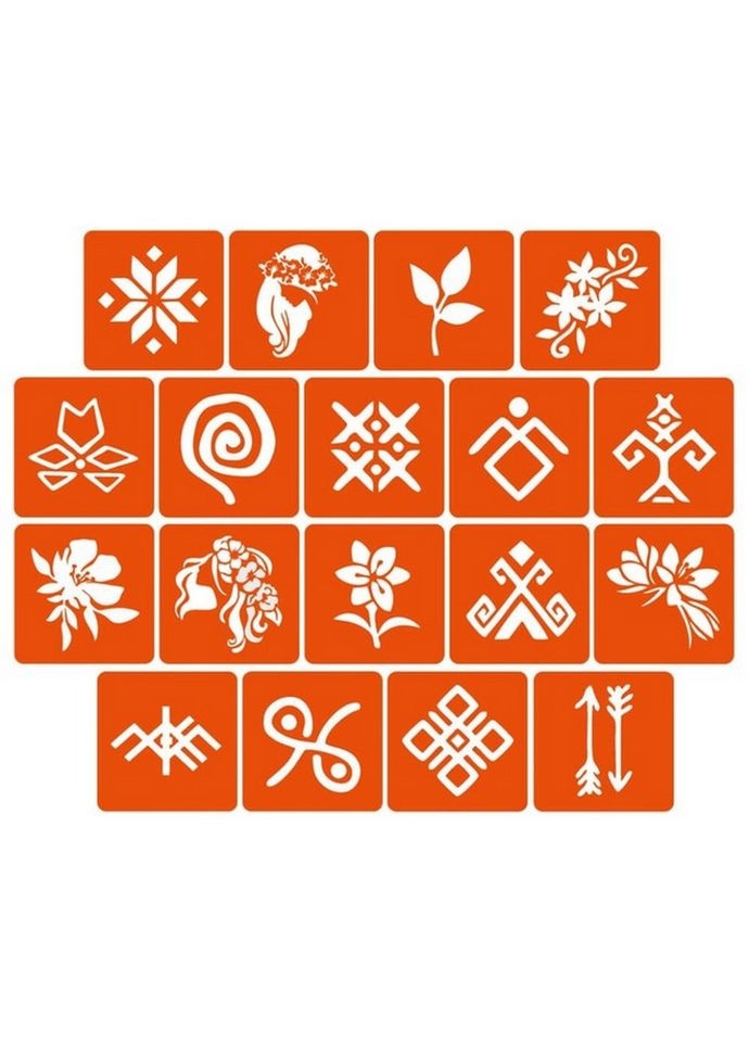 Набор трафаретов для биотата "Мавка" Mavka_5x5_18_1 Fresh Tattoo (304407675)