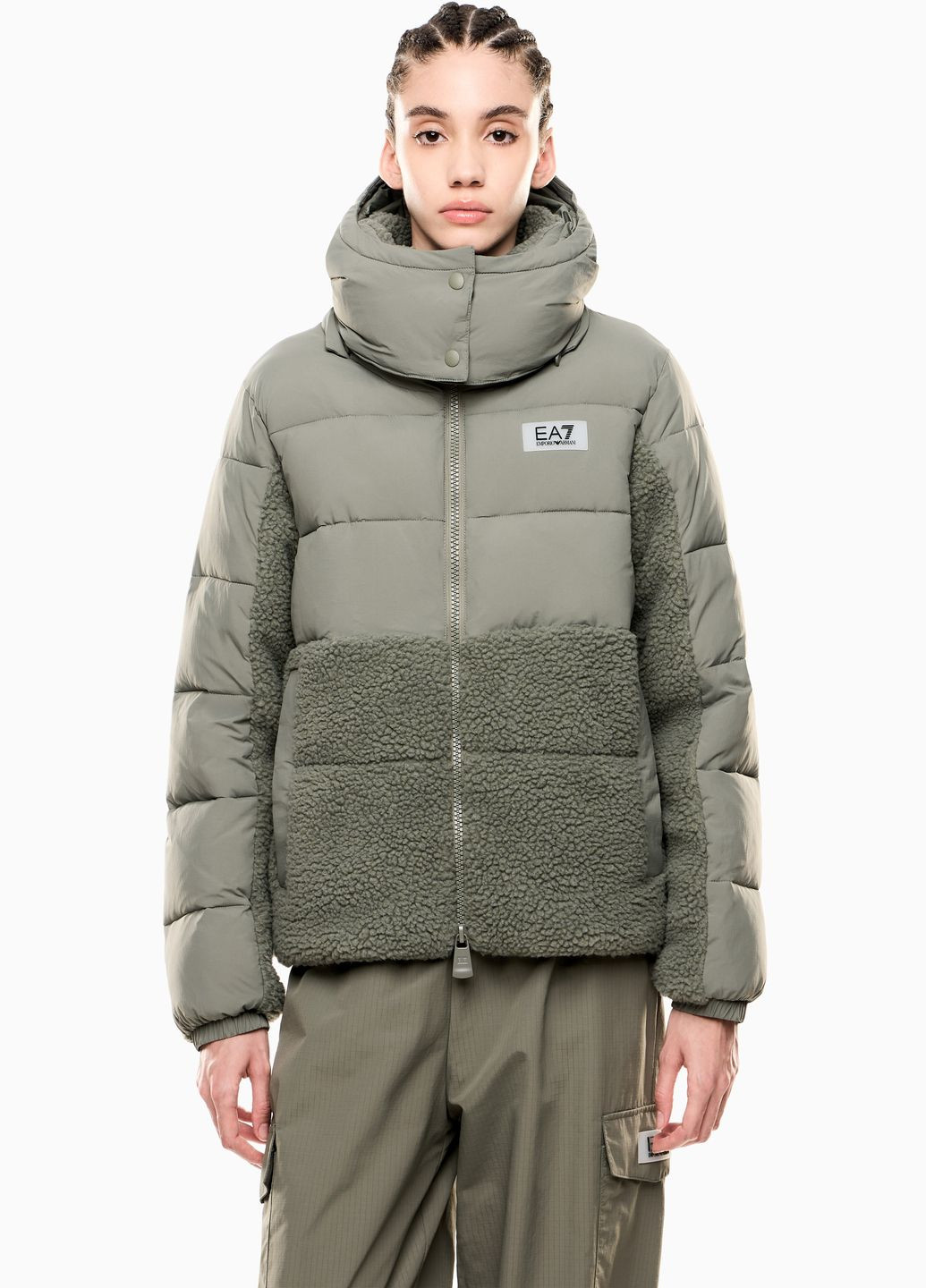Оливкова (хакі) зимня куртка Emporio Armani