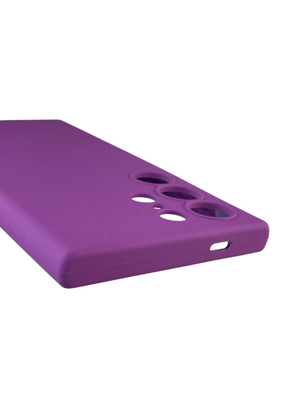 Чохол для Galaxy S24 Ultra (SM-S928B) силіконовий з мікрофіброю нековзний на самсунг с24 ультра фіолетовий Samsung (366386036)