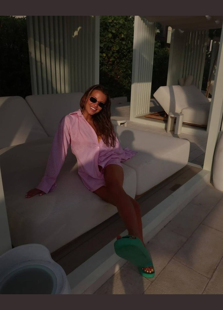 Розовая кэжуал рубашка с надписями Adelante с длинным рукавом