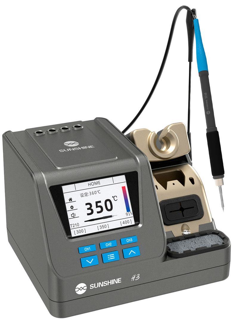 Паяльна станція H3 210 / паяльник T210 / 3 канали пам’яті / 100-480°C / 80 Вт Sunshine (368786069)