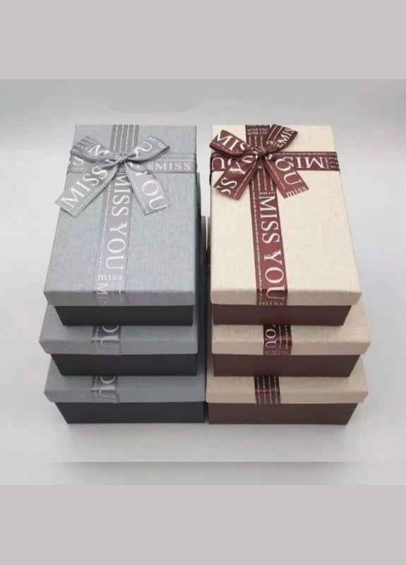 Коробка подарункова "Best wishes" 3шт/наб 23*16*10/21*14*8/19*12*7см Home (303772394)
