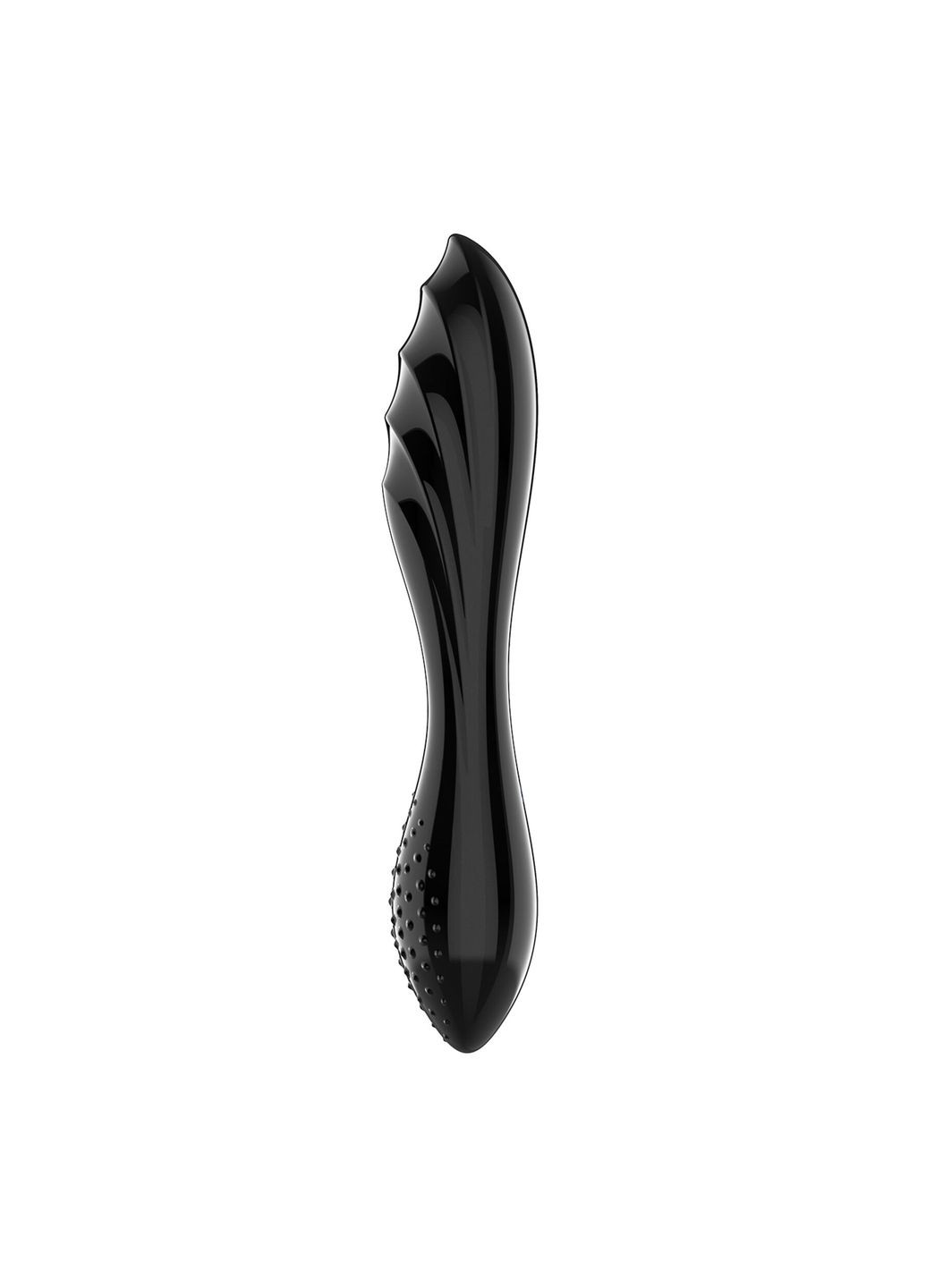 Двосторонній скляний дилдо Dazzling Crystal 1 Black, дуже міцний, без стопера Satisfyer (297588134)