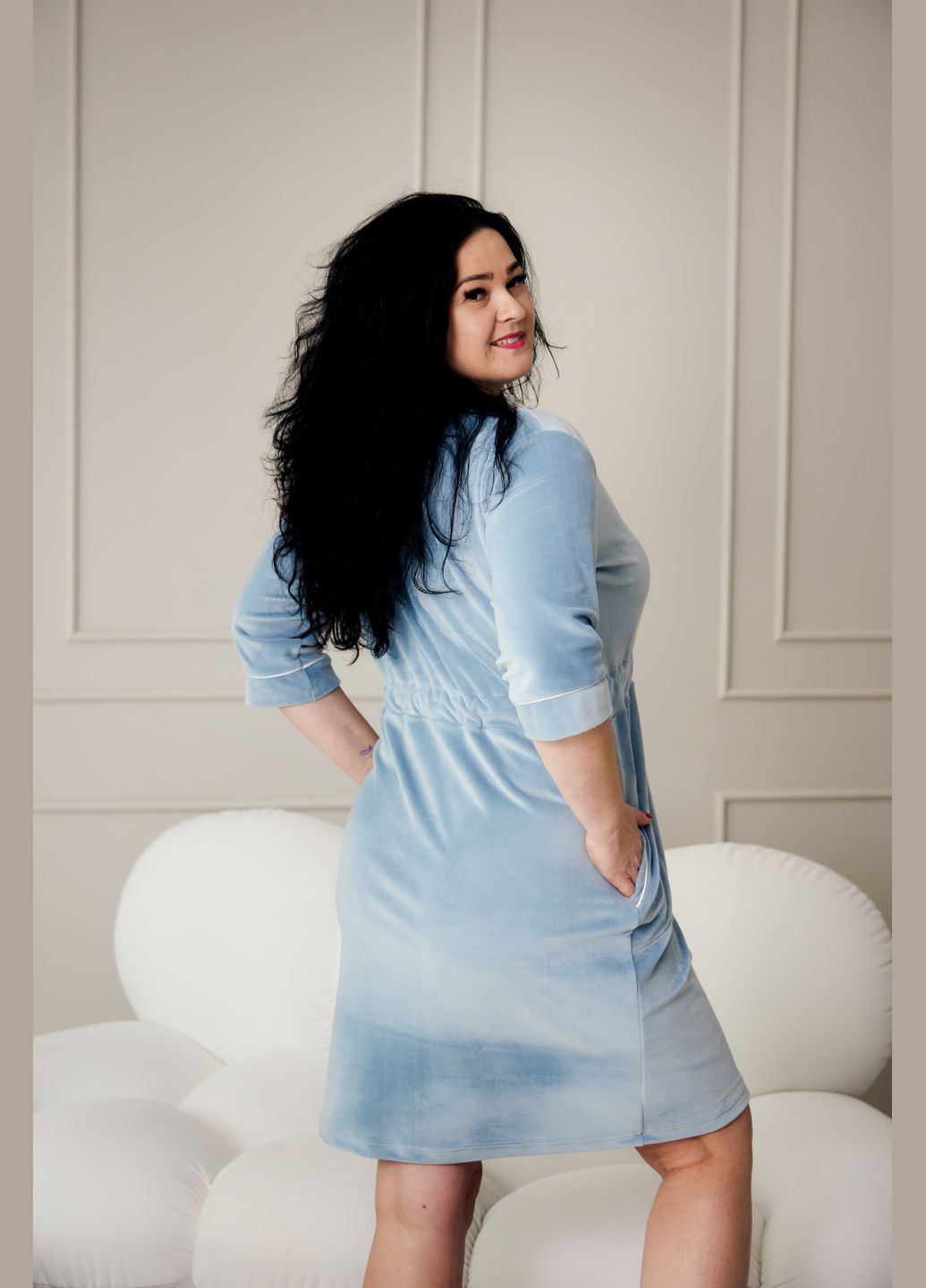 Сукня домашня велюрова, халат домашній велюровий No Brand халат, сукня домашня (315729596)