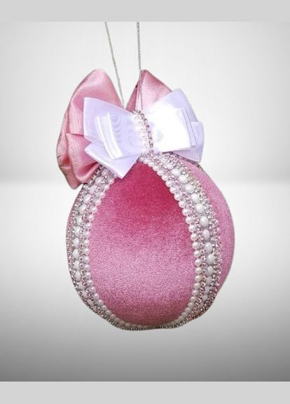 Елочное украшение - бархатный шар No Brand (313400635)