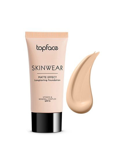 Тональний крем Skinwear Matte Effect SPF 15, 01 - слонова кістка, 30 мл TopFace (323230580)