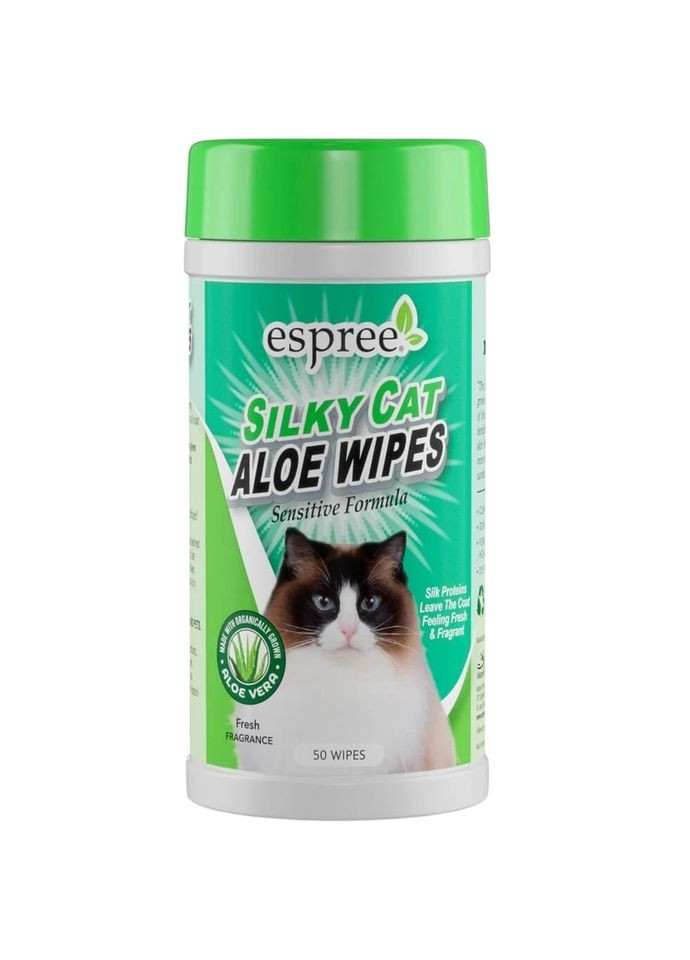Влажные салфетки Silky Cat Grooming Wipes 50шт, для груминга котов Espree (364489293)