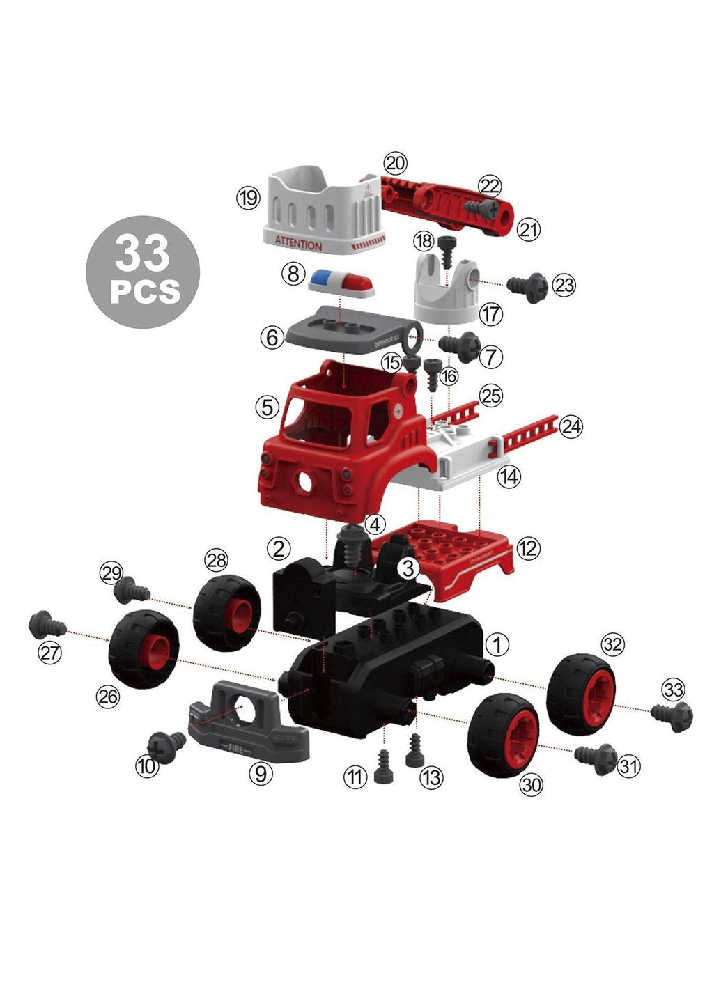 Конструктор - Пожарный кран с электро двигателем цвет разноцветный CB-00281572 DIY SPATIAL CREATIVITY (339767534)