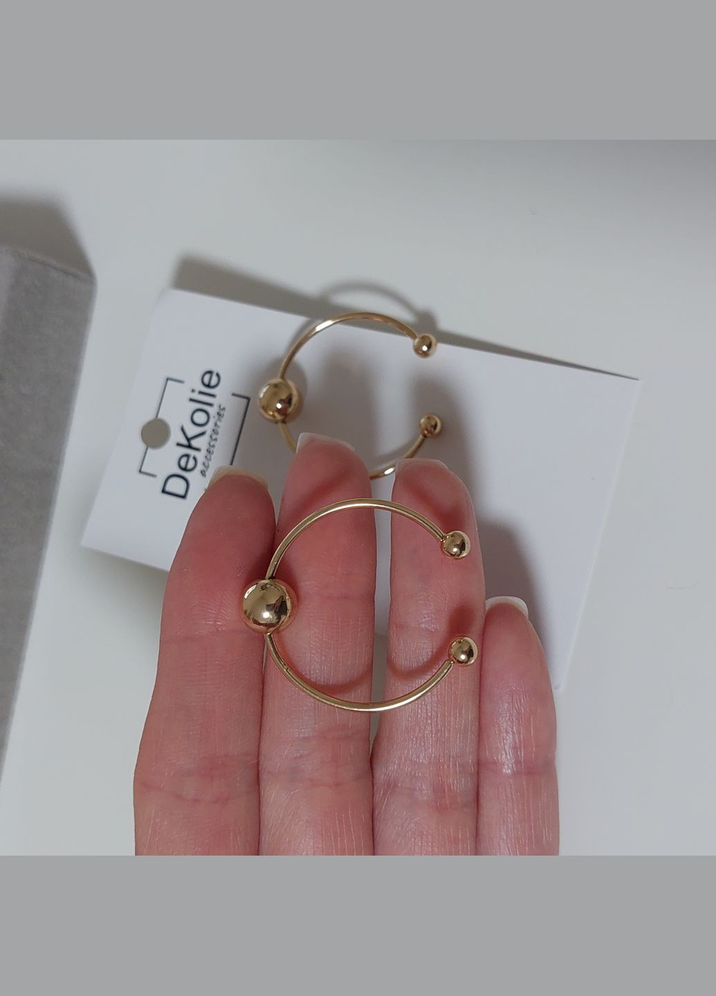 Сережки гвоздики напів круглої форми BS057 DeKolie (332622494)