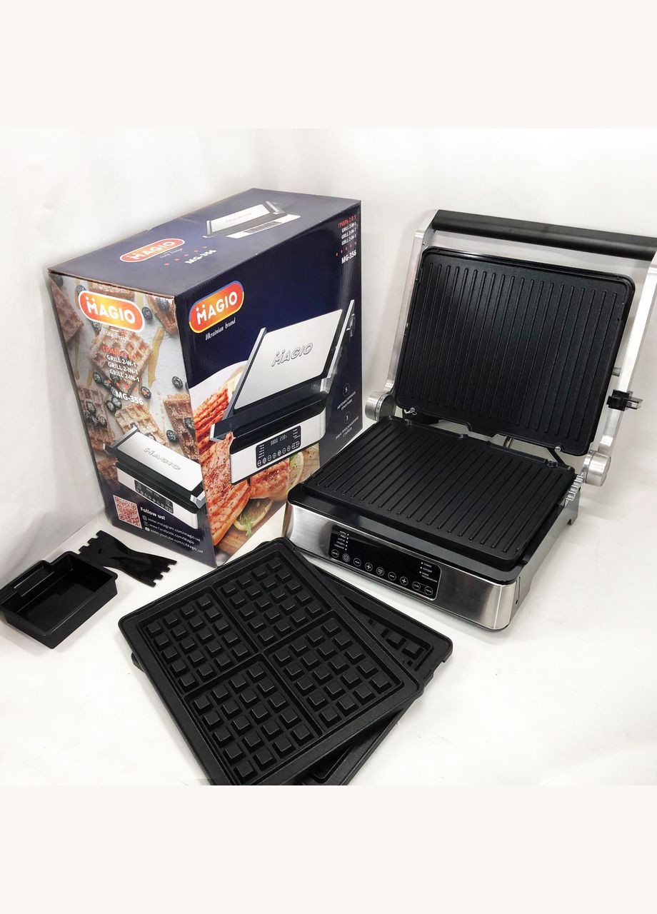 Гриль-барбекю электрический MG-356, Настольный гриль для гамбургеров Прижимная электробутербродница Magio (364664053)