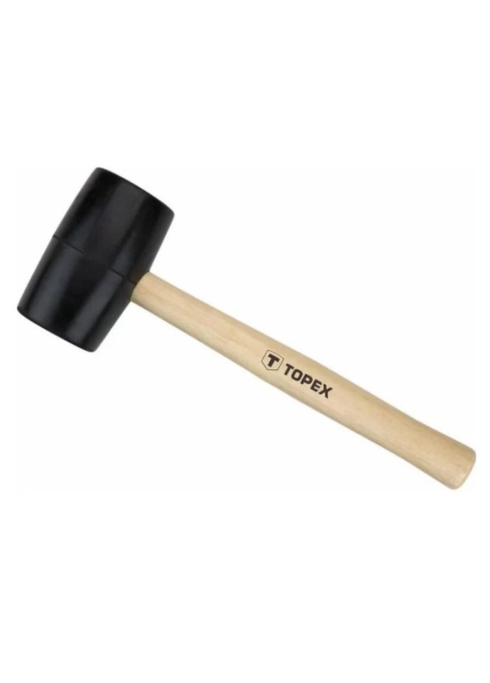 Гумова киянка (340 мм, 72 мм, 900 г) з дерев'яною ручкою (22675) Topex (263433669)