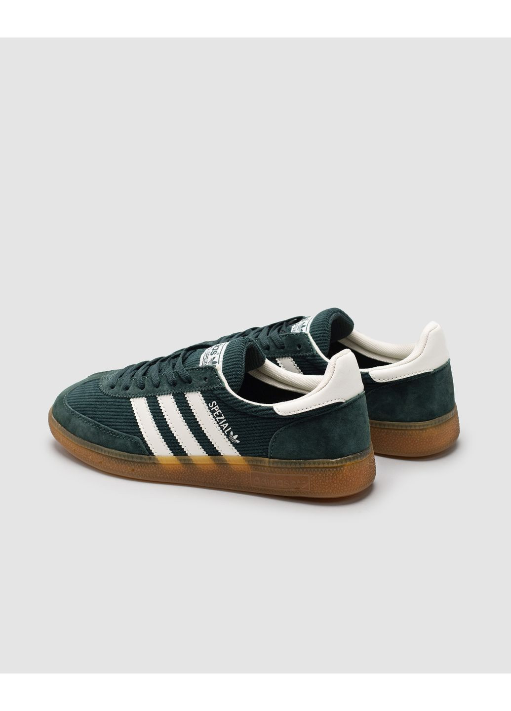 Серые демисезонные кроссовки мужские adidas handball spezial mineral green адидас специал индиго No Brand