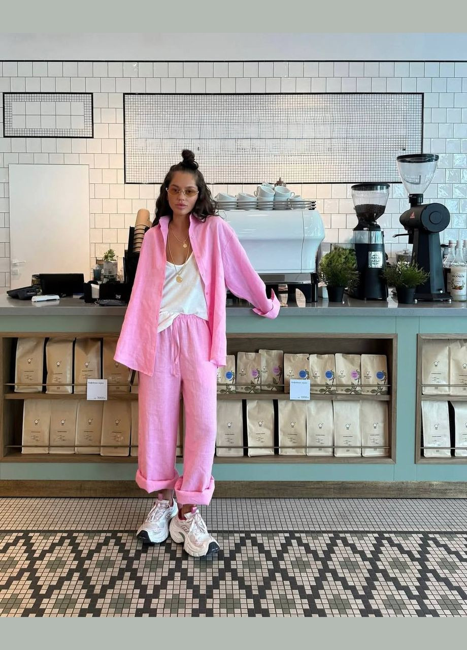 Костюм з льону з штанами та сорочкою Adelante (336889961)