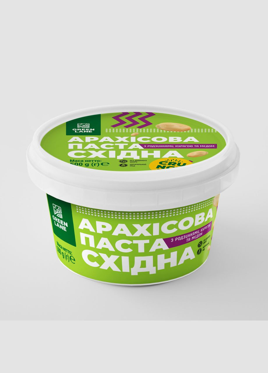 Арахисовая паста кранч с курагой, изюмом, мёдом 500 г, натуральная, без добавленного сахара ВОСТОЧНАЯ CRUNCH БЕТ (315351172)