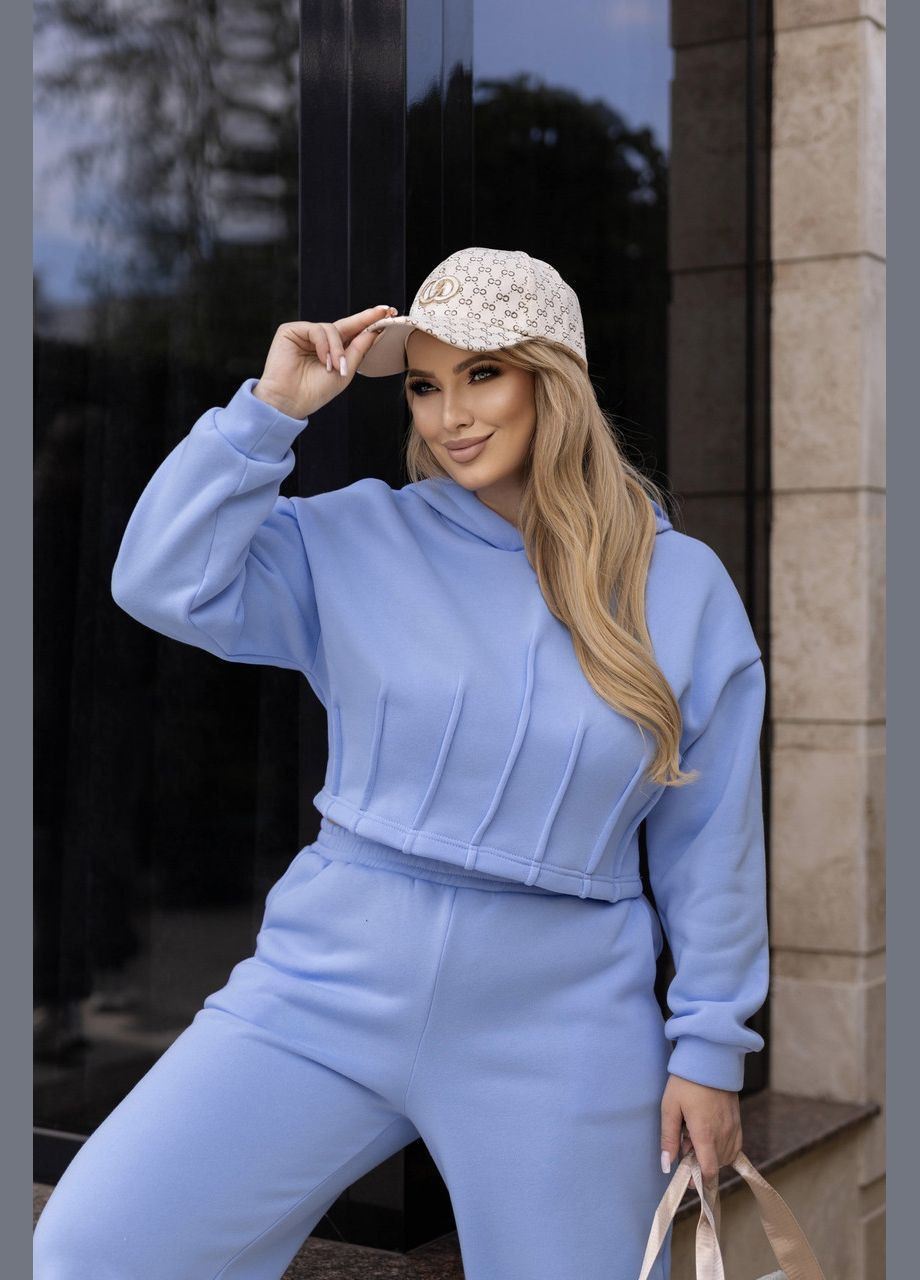 Спортивный костюм на флисе с коротким худи Fashion Girl (303263631)