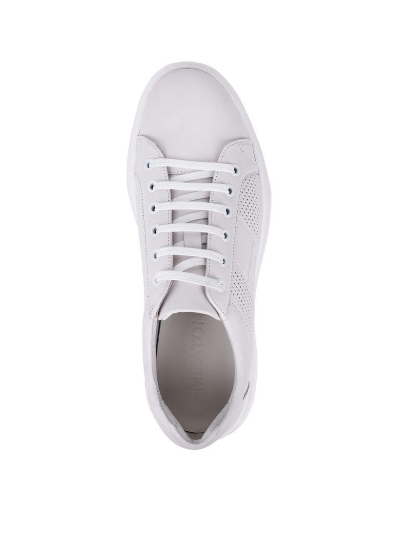 Белые мужские кеды d833-903l-33 белая кожа MIRATON