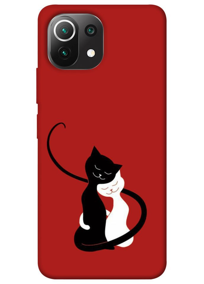 Чохол з принтом для Xiaomi Mi 11 Lite / на Ксяомі, сяомі, ксіомі мі 11 лайт Закохані коти No Brand (339873156)