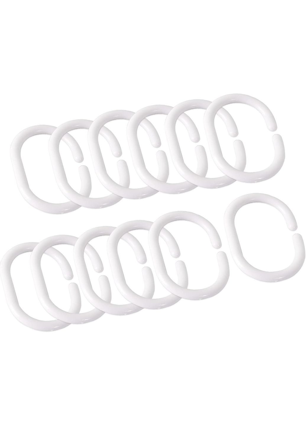 Шторка для ванної та душу 180x180 см водостійка, шторка для ванної кімнати з кільцями і гачками, біла з сірим принтом No Brand (364859488)