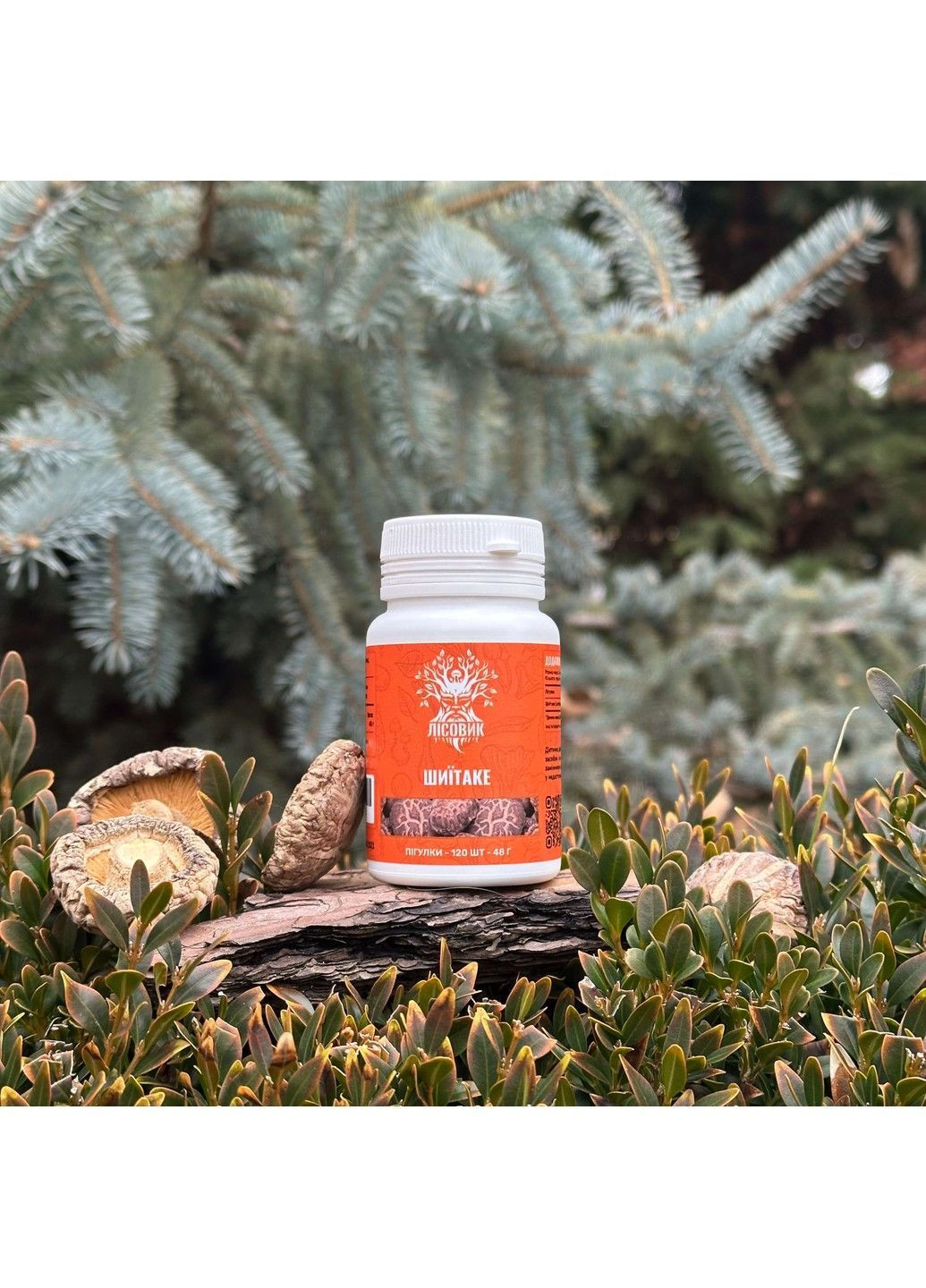 Гриб Шиїтаке 120 таблеток Лісовик (364210567)