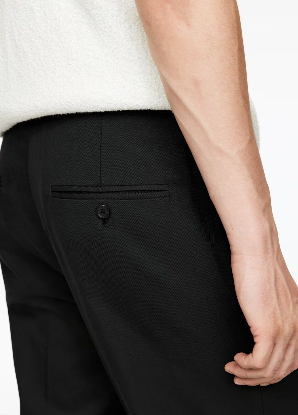 Черные классические демисезонные брюки Arket