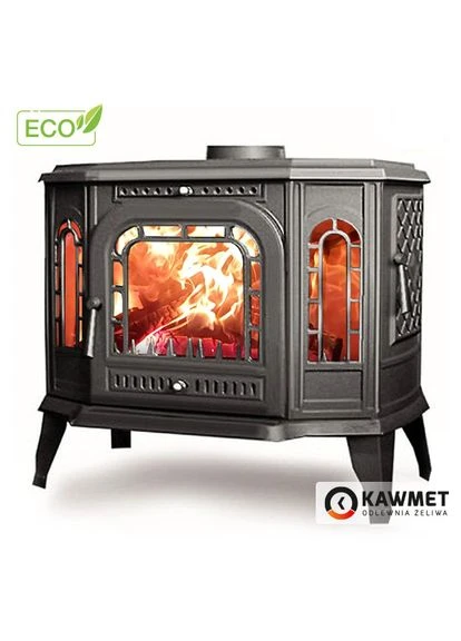 Печь камин чугунная P7 (10.5 kW) PB ECO дверцы с правой стороны Kaw-Met (385765808)