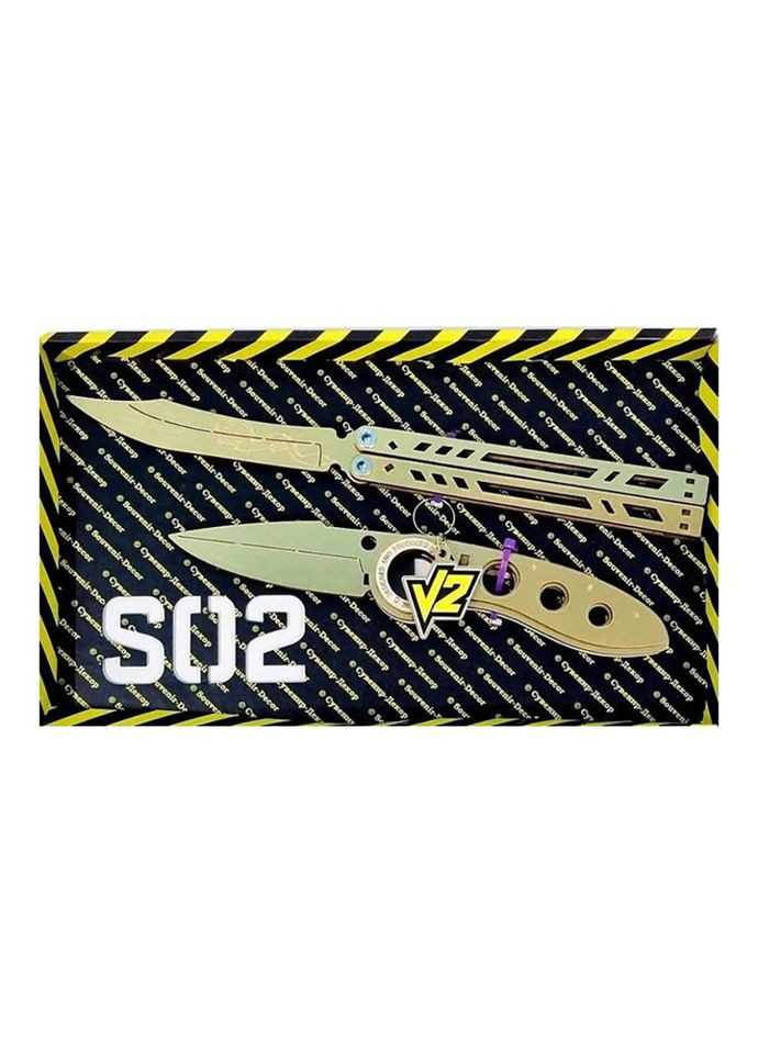 Набор сувенирных ножей деревянных SO-2 "МЕТЕЛЬ LEGASY & ВЫКИДУХ ФЛИП GOLD" SO2-6-B Сувенір-Декор (363266025)