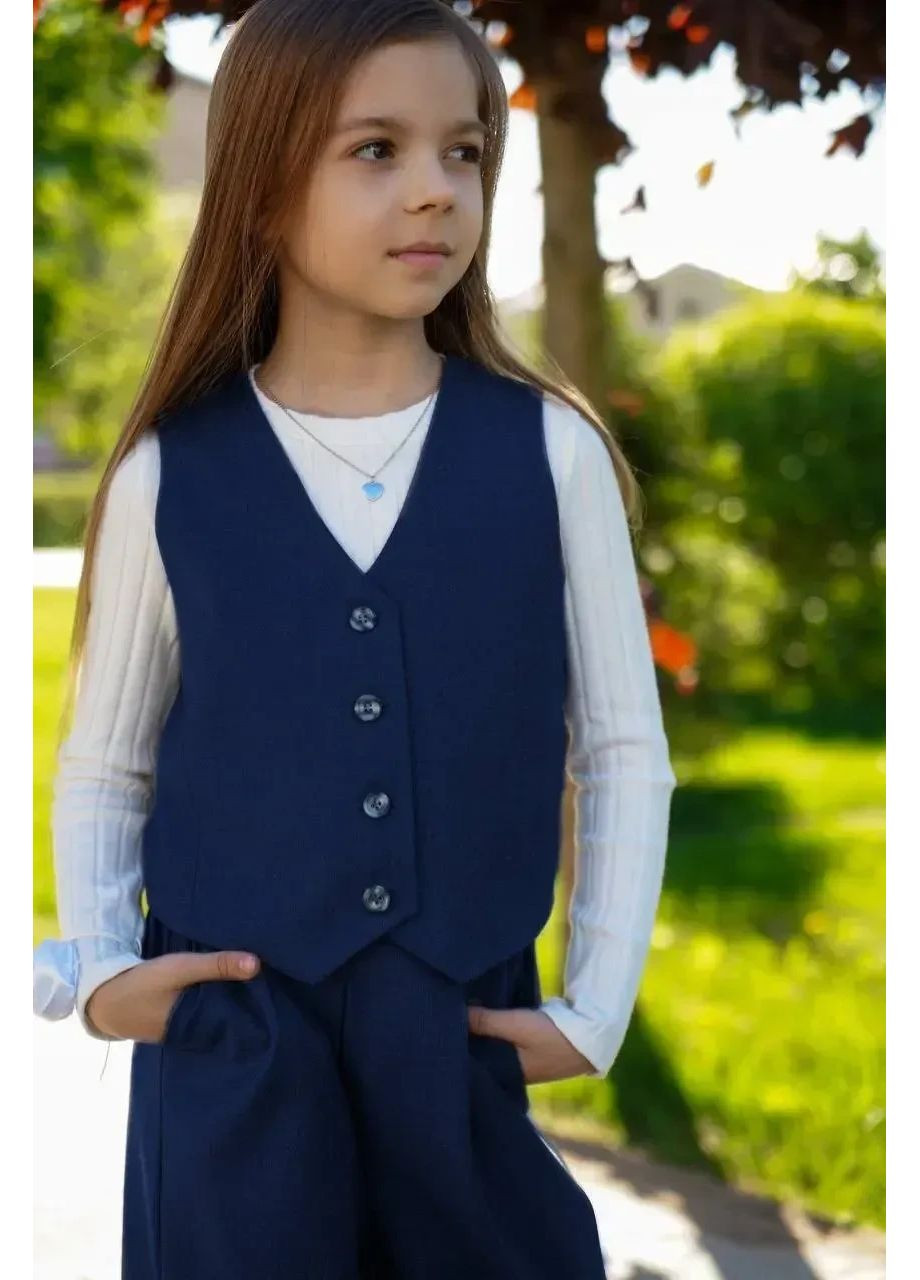 Дитячий костюм-двійка жилет + штани 6-12 років No Brand (365728802)