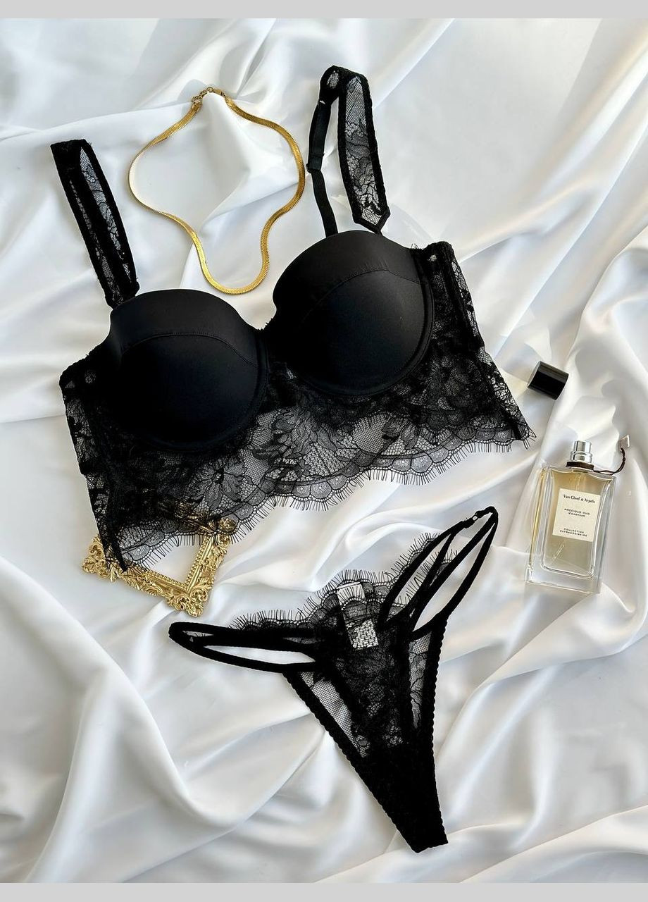 Черный демисезонный премиальный изысканный комплект Vakko