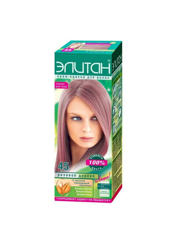 Крем-фарба для волосся Elitan 45 Рожеве дерево Комбі (335869270)