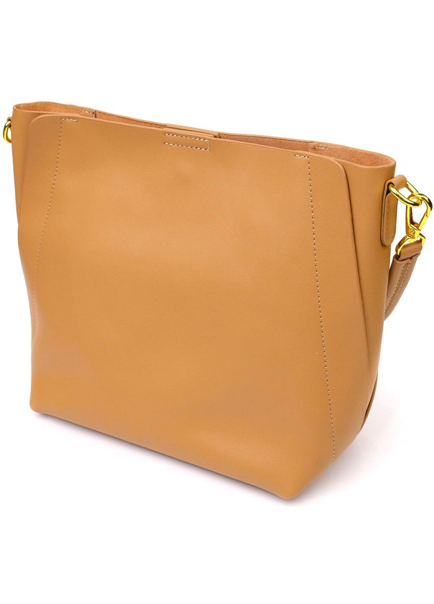 Женская деловая сумка из натуральной кожи песочная 22110 Vintage (329197062)