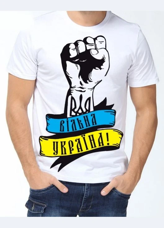 Футболка с принтом "Свободная Украина" Кавун футболка (316288872)