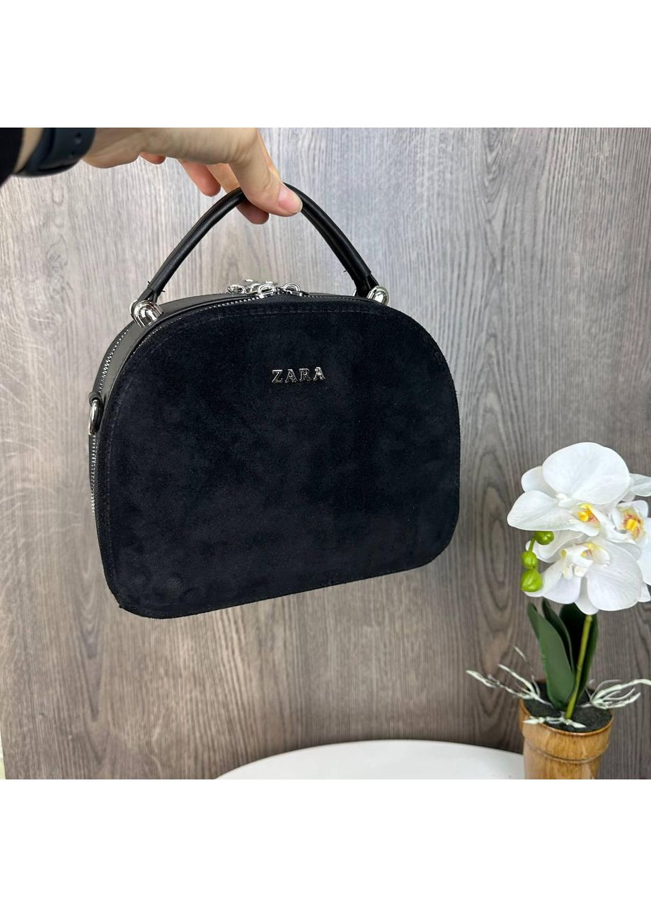 Жіноча замшева сумка клатч чорна еко-шкіра ProDobro (364191700)