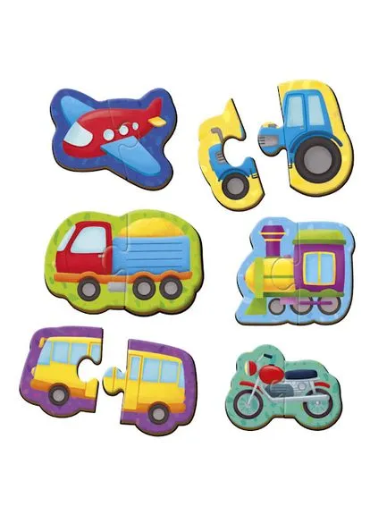 Пазли Малюк зможе "Транспорт" магнітні 12 ел (VT1733-02) Vladi toys (388383177)