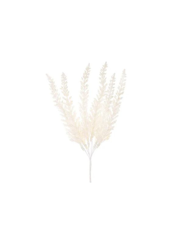 Искусственная ветка папоротника 29см Флористический материал для декора с глитером No Brand (366734839)