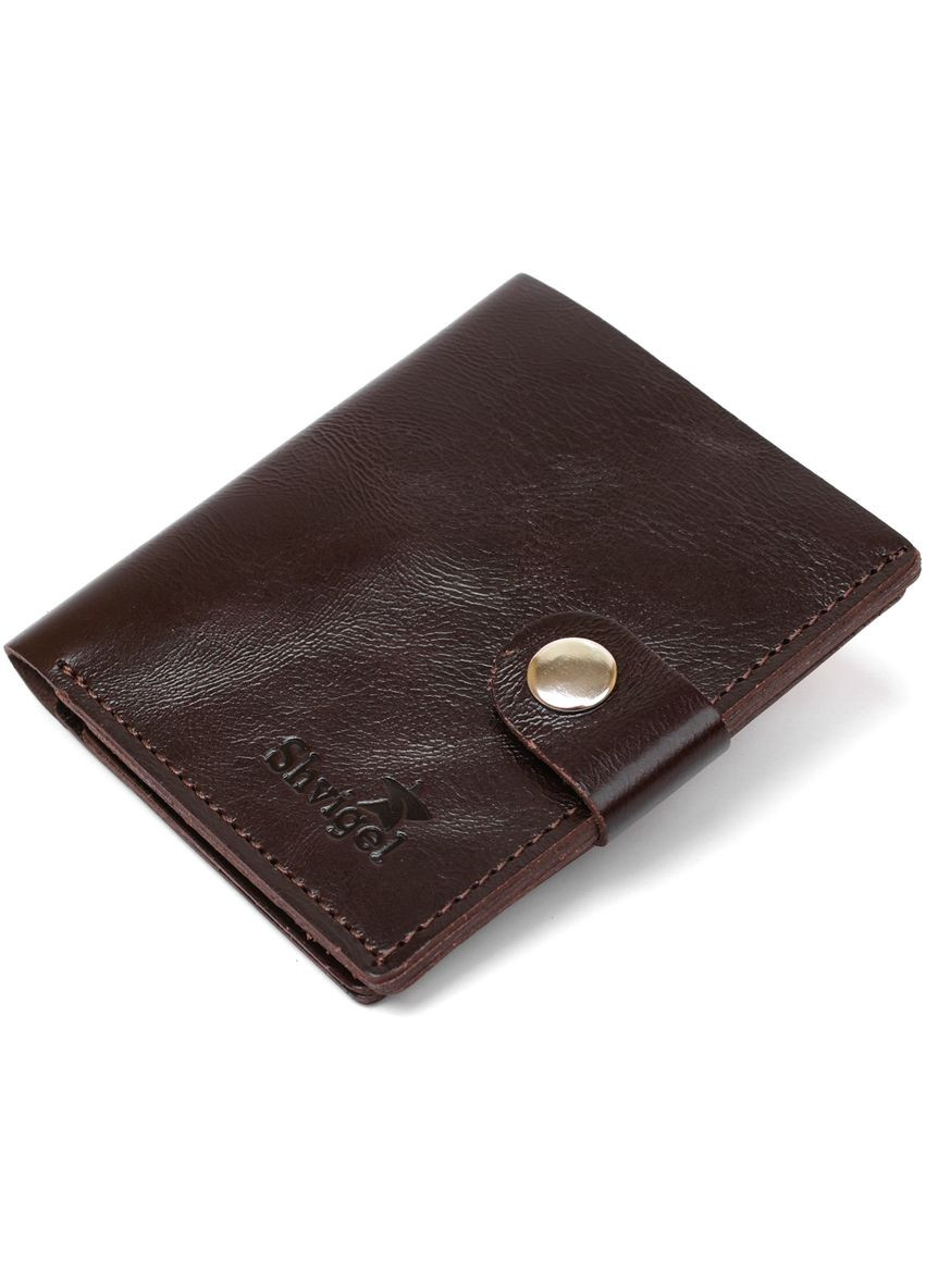 Шкіряне портмоне для документів чоловіче 16485 Коричневий Shvigel (306881910)