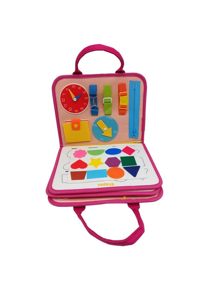 Дитяча розвиваюча сумочка-логіка XX4028 тактильні, розвиваючі вправи, з фетру No Brand (330608715)