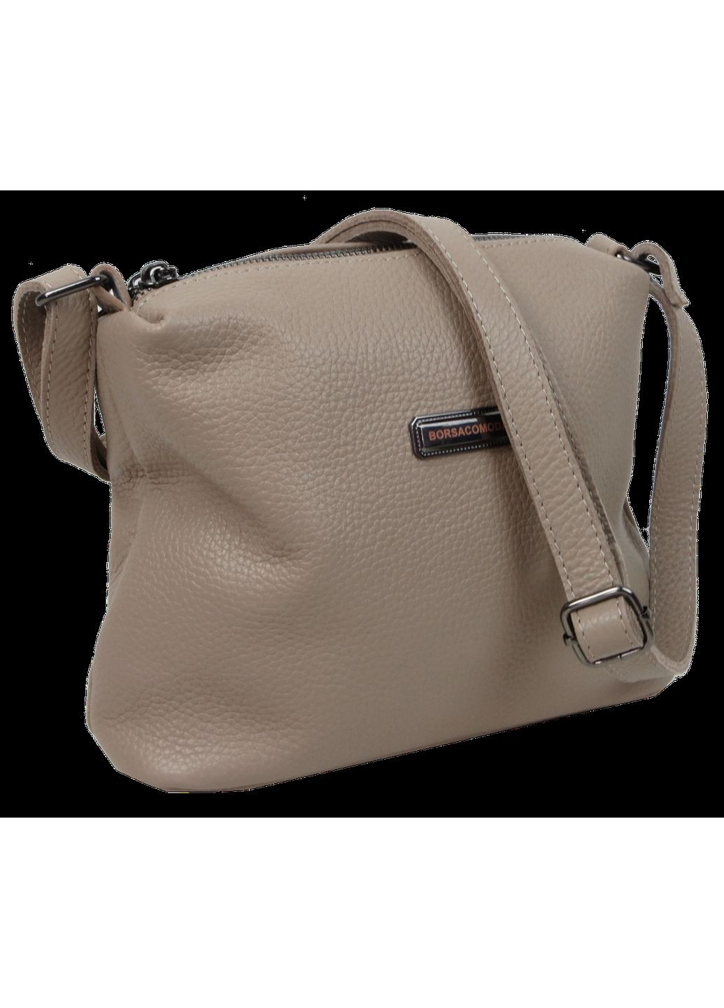 Женская кожаная сумка через плечо, бежевая кросбоди Borsacomoda (360893832)