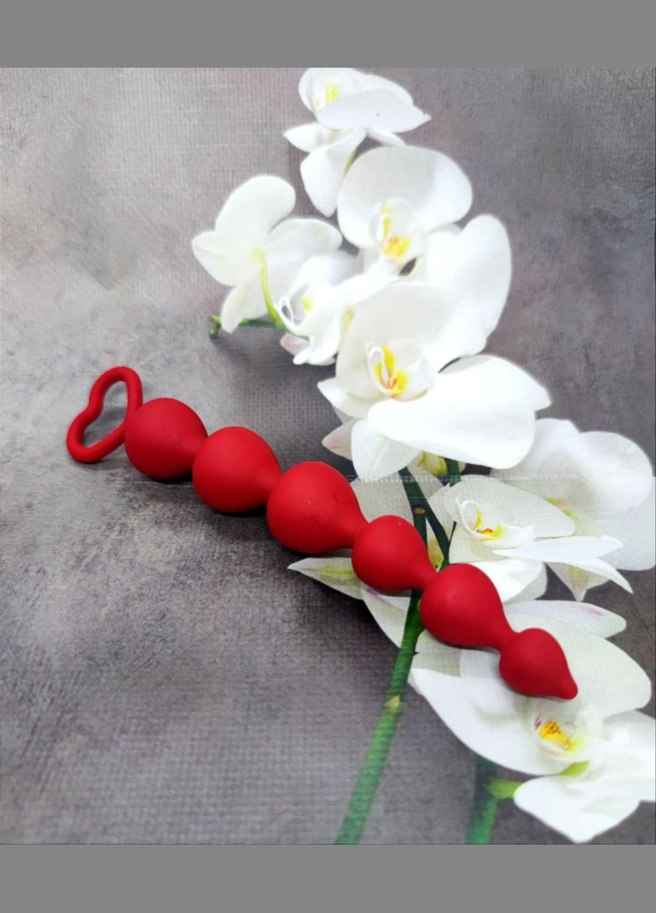 Анальний ланцюжок Loveshop Heart Ray Red 17.45*2.45 см No Brand (303905724)