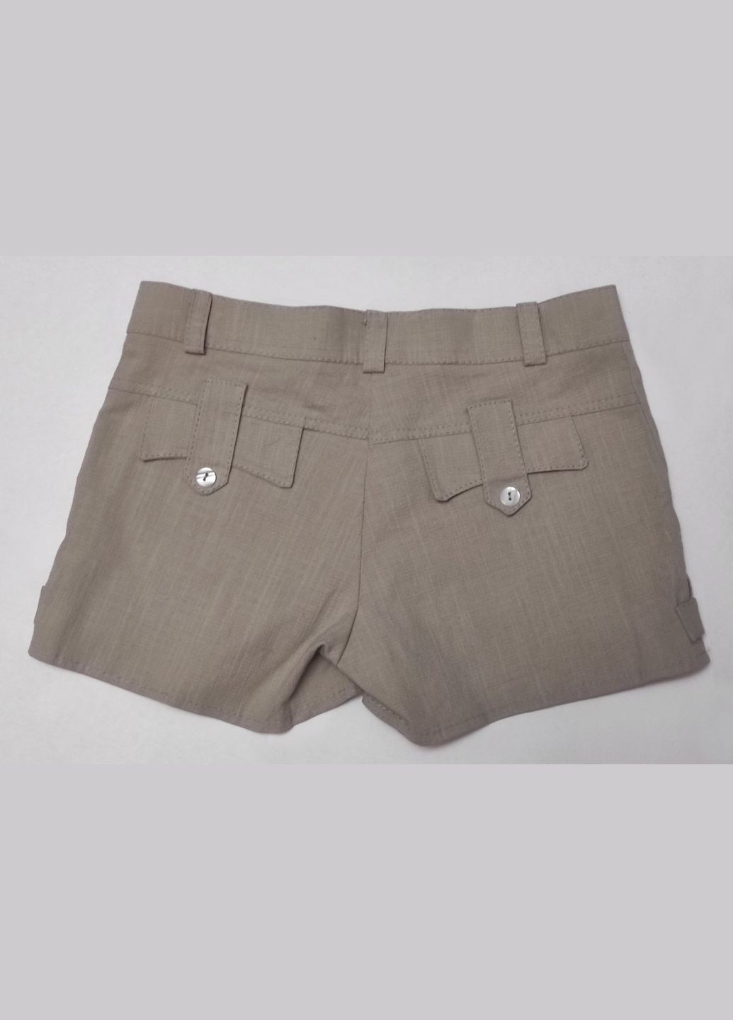 Льняные летние шорты для девочки-подростка светло-серые размер 32 на рост около 140 см No Brand (311281629)