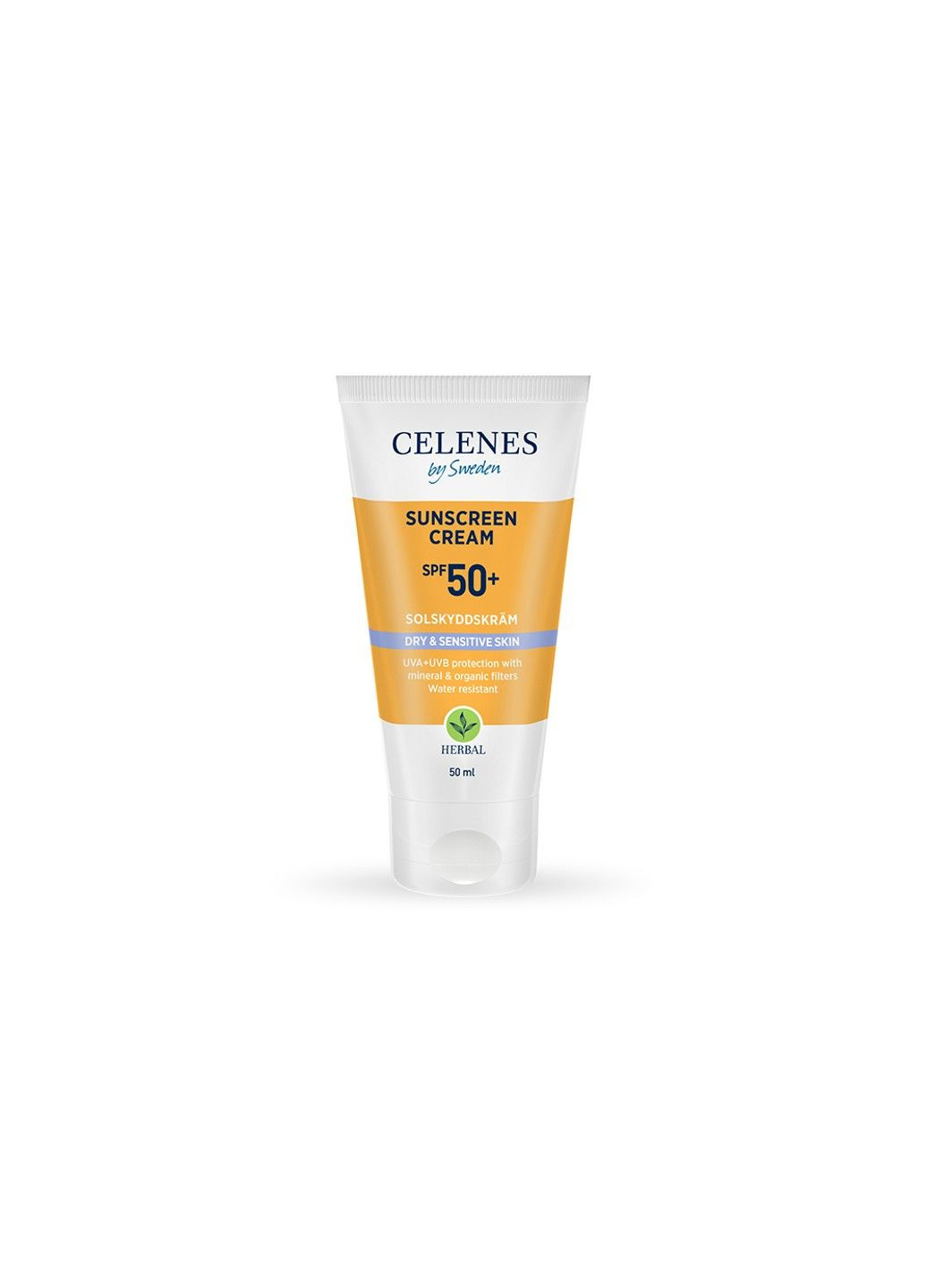 Сонцезахисний крем для сухої та чутливої шкіри SPF 50+ 50 мл Celenes (322146053)